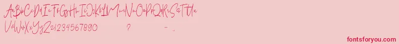 Pelakor  Demo  Font – Red Fonts on Pink Background