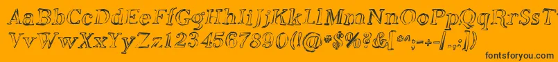 Sfphosphorusoxide Font – Black Fonts on Orange Background