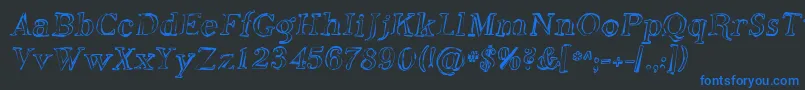 Sfphosphorusoxide Font – Blue Fonts on Black Background