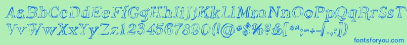 フォントSfphosphorusoxide – 青い文字は緑の背景です。