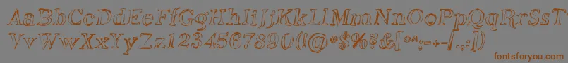 Sfphosphorusoxide Font – Brown Fonts on Gray Background