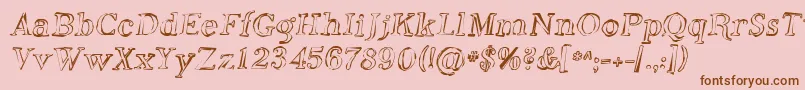 Sfphosphorusoxide Font – Brown Fonts on Pink Background