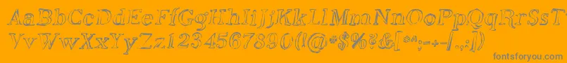Sfphosphorusoxide Font – Gray Fonts on Orange Background