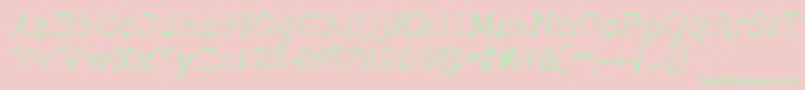 Sfphosphorusoxide Font – Green Fonts on Pink Background