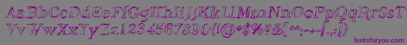 Sfphosphorusoxide Font – Purple Fonts on Gray Background