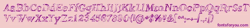 Sfphosphorusoxide Font – Purple Fonts on Pink Background