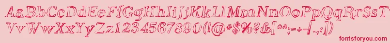 Sfphosphorusoxide Font – Red Fonts on Pink Background