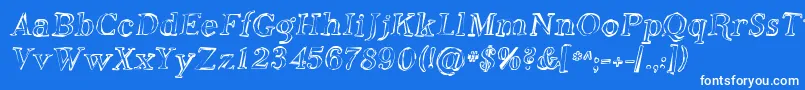 フォントSfphosphorusoxide – 青い背景に白い文字