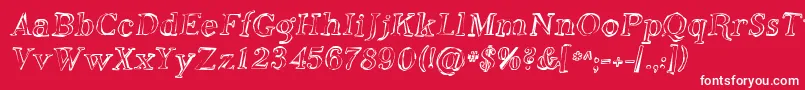 Sfphosphorusoxide Font – White Fonts on Red Background