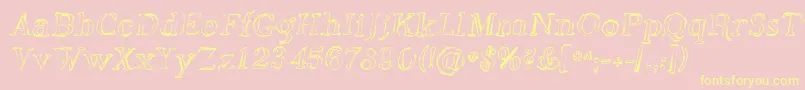 Sfphosphorusoxide Font – Yellow Fonts on Pink Background