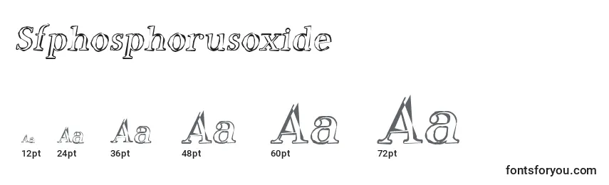 Größen der Schriftart Sfphosphorusoxide