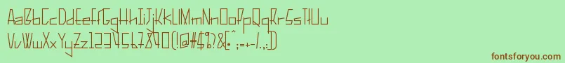 Pelanquier-Schriftart – Braune Schriften auf grünem Hintergrund