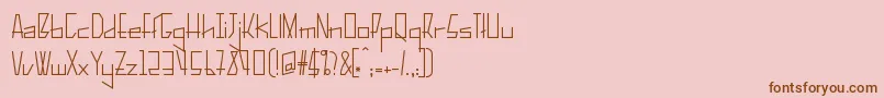 Pelanquier-Schriftart – Braune Schriften auf rosa Hintergrund