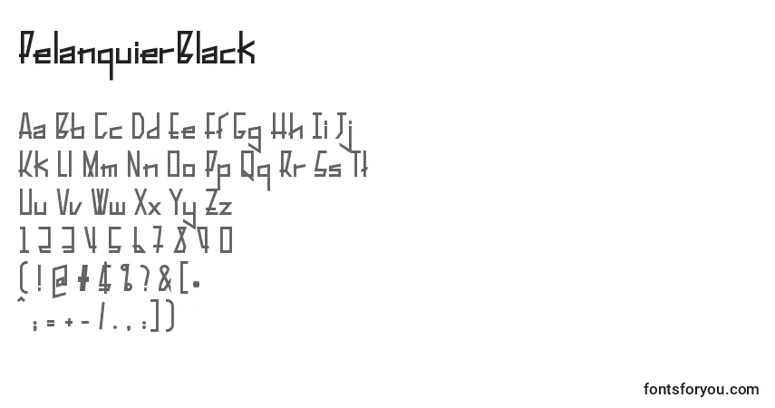 A fonte PelanquierBlack – alfabeto, números, caracteres especiais