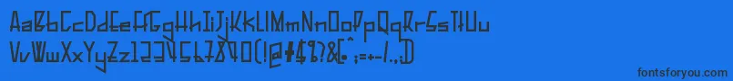 PelanquierBlack-Schriftart – Schwarze Schriften auf blauem Hintergrund