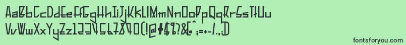PelanquierBlack-fontti – mustat fontit vihreällä taustalla