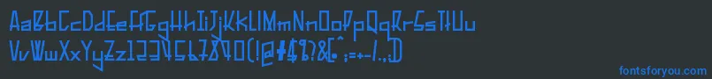 Шрифт PelanquierBlack – синие шрифты на чёрном фоне