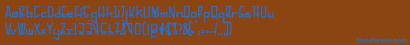 フォントPelanquierBlack – 茶色の背景に青い文字