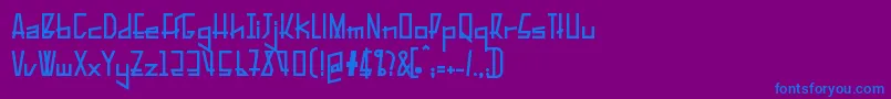 PelanquierBlack-Schriftart – Blaue Schriften auf violettem Hintergrund
