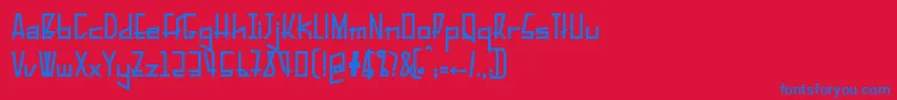 PelanquierBlack Font – Blue Fonts on Red Background