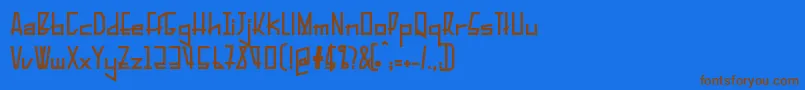 フォントPelanquierBlack – 茶色の文字が青い背景にあります。