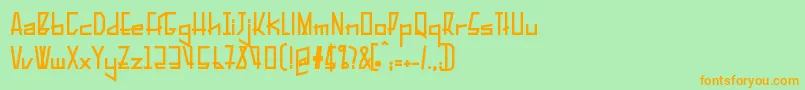 PelanquierBlack Font – Orange Fonts on Green Background