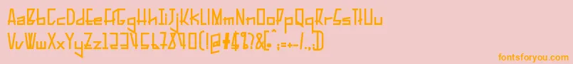 PelanquierBlack Font – Orange Fonts on Pink Background