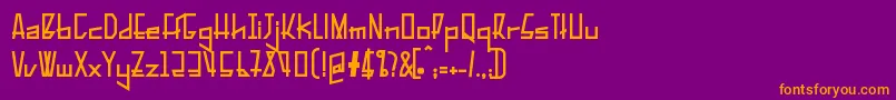 PelanquierBlack Font – Orange Fonts on Purple Background