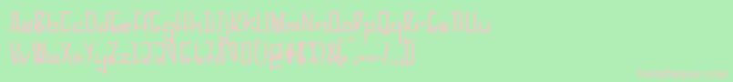 Шрифт PelanquierBlack – розовые шрифты на зелёном фоне