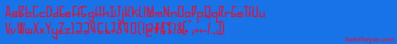 PelanquierBlack Font – Red Fonts on Blue Background