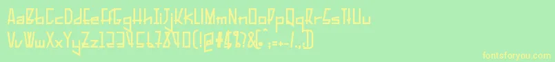 PelanquierBlack-fontti – keltaiset fontit vihreällä taustalla