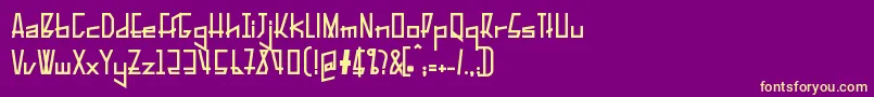 PelanquierBlack Font – Yellow Fonts on Purple Background