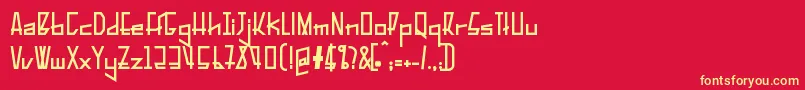 PelanquierBlack Font – Yellow Fonts on Red Background