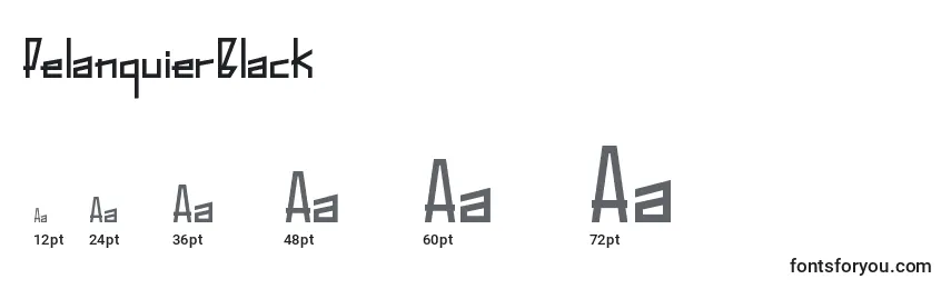 PelanquierBlack Font Sizes
