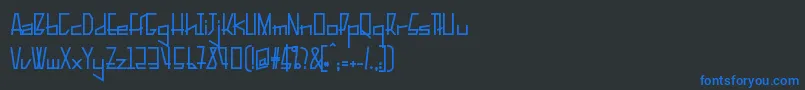 Police PelanquierBold – polices bleues sur fond noir