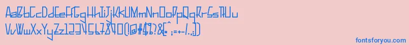 PelanquierBold Font – Blue Fonts on Pink Background