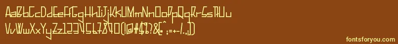 Police PelanquierBold – polices jaunes sur fond brun