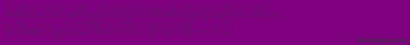 フォントPelanquierHollow – 紫の背景に黒い文字