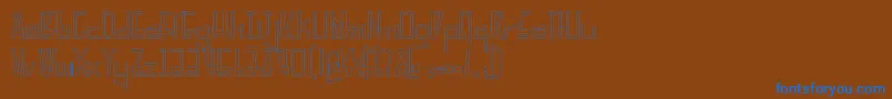 Шрифт PelanquierHollow – синие шрифты на коричневом фоне