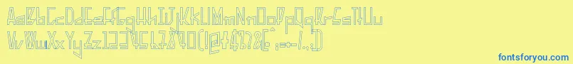 PelanquierHollow Font – Blue Fonts on Yellow Background