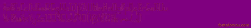 Шрифт PelanquierHollow – коричневые шрифты на фиолетовом фоне