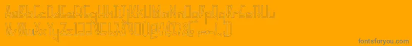 Czcionka PelanquierHollow – szare czcionki na pomarańczowym tle