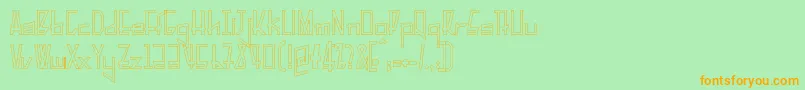 PelanquierHollow Font – Orange Fonts on Green Background
