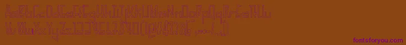 PelanquierHollow-Schriftart – Violette Schriften auf braunem Hintergrund