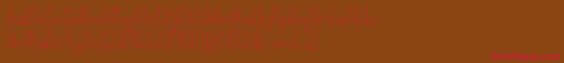 PelanquierHollow Font – Red Fonts on Brown Background