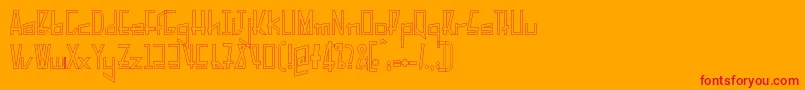 PelanquierHollow Font – Red Fonts on Orange Background