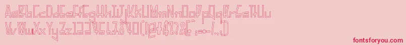 PelanquierHollow Font – Red Fonts on Pink Background