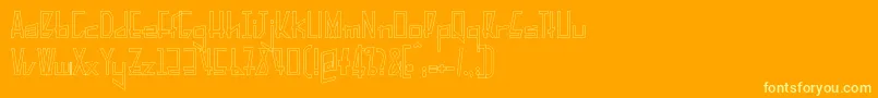 PelanquierHollow-fontti – keltaiset fontit oranssilla taustalla