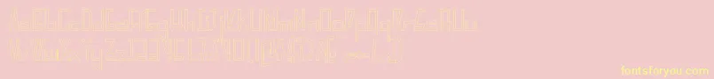 Шрифт PelanquierHollow – жёлтые шрифты на розовом фоне