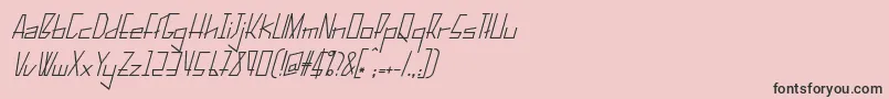 PelanquierItalic Font – Black Fonts on Pink Background